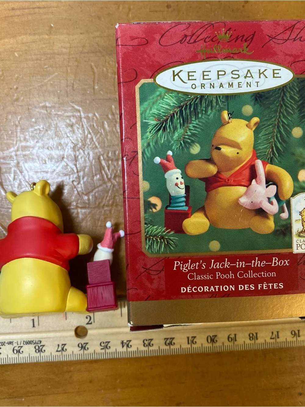 Hallmark Winnie The Pooh Disney Piglet's Jack-in-the Box Christmas Ornament 2000